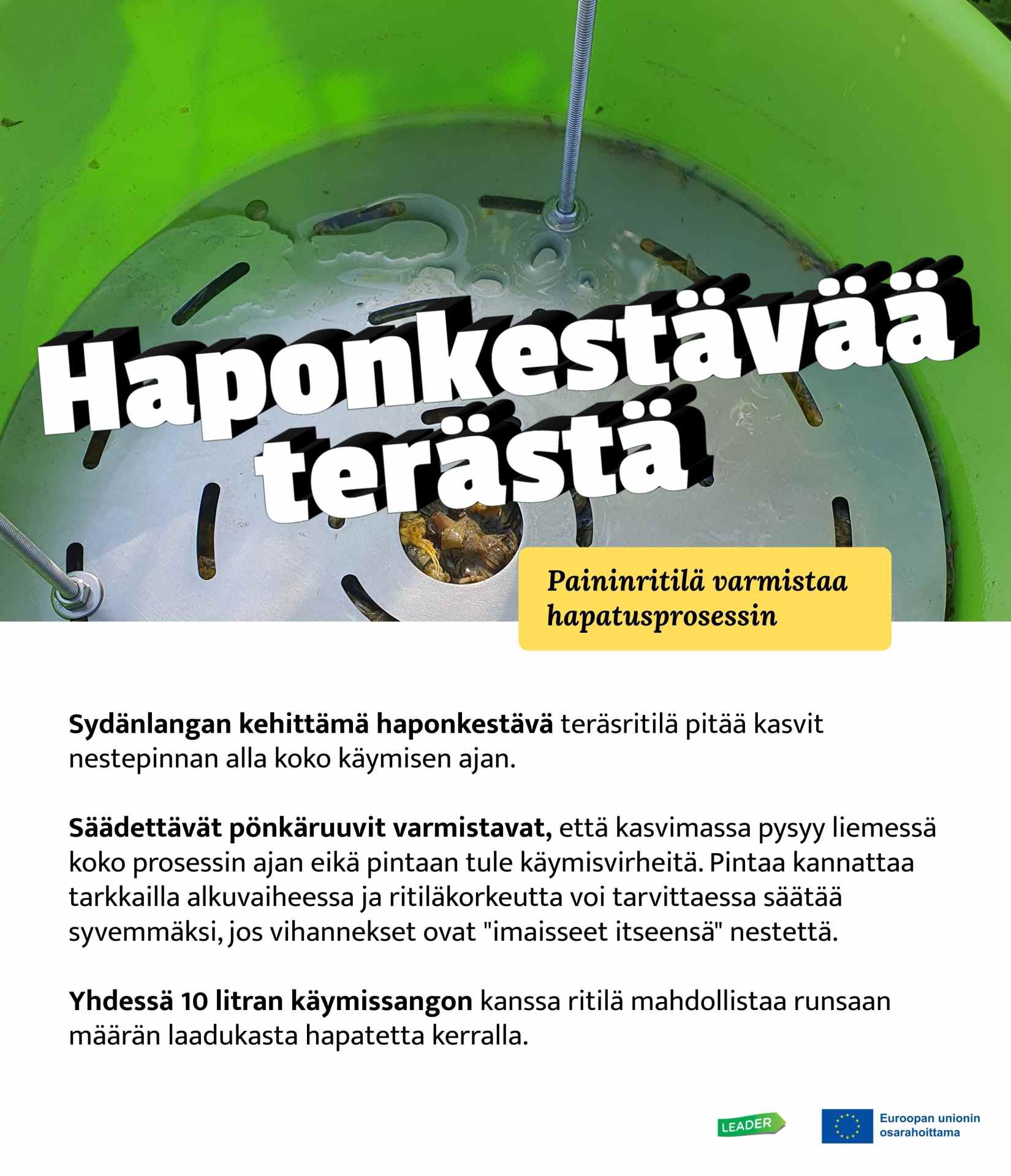 Haponkestävää tekemistä